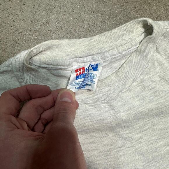 Vintage 80s Florida Shark Tee Mens Large Animal Print Ocean Singe Stitch Shirt - Picture 3 of 4